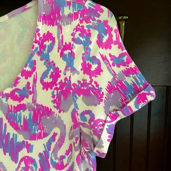 LILLY PULITZER Upf 50+ Tammy Dress Amethyst Beach Bathers French Terry | Size M - Picture 6 of 12